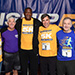 Emory Healthcare CEO Jon Lewin; Peach State Freightliner President Rick Reynolds; Winship 5K Grand Marshal and NBA All-Star Dominique Wilkins; Winship 5K Emcee and WSB-TV reporter Mark Winne; Winship Executive Director Wally Curran.