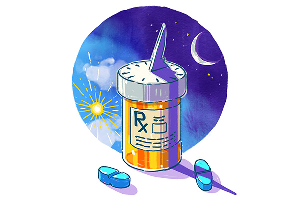 Medicine vial illustration
