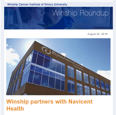 Winship Roundup | August 22, 2016