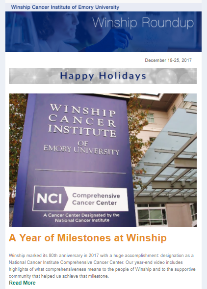 Winship Roundup | December 18-25, 2017