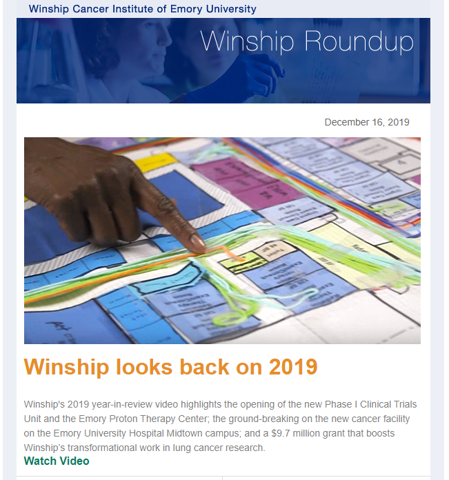 Winship Roundup | December 16, 2019