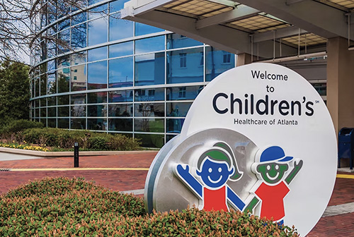 Front entrance of Egleston Hospital at Children's Healthcare of Atlanta