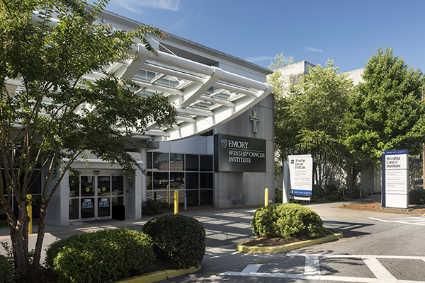 Entrance area for Winship at Emory Saint Joseph's Hospital.