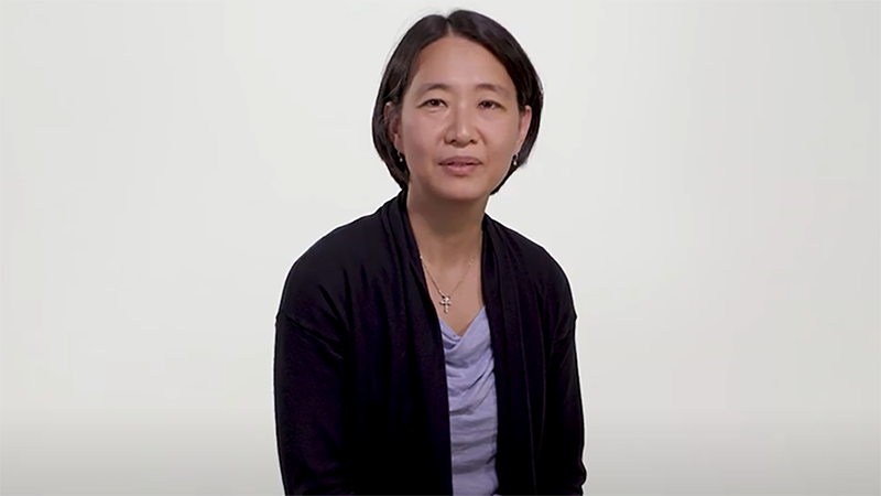 Dr. Han during a video interview.