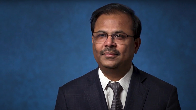 Dr. Ramalingam during a video interview.