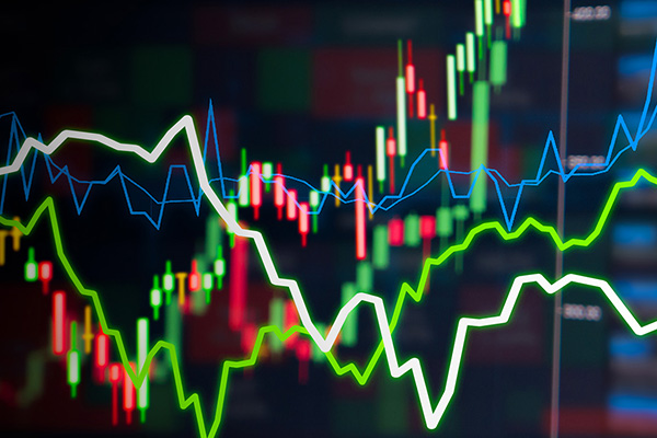 Graphical representation of informatics data on a monitor (stock image)